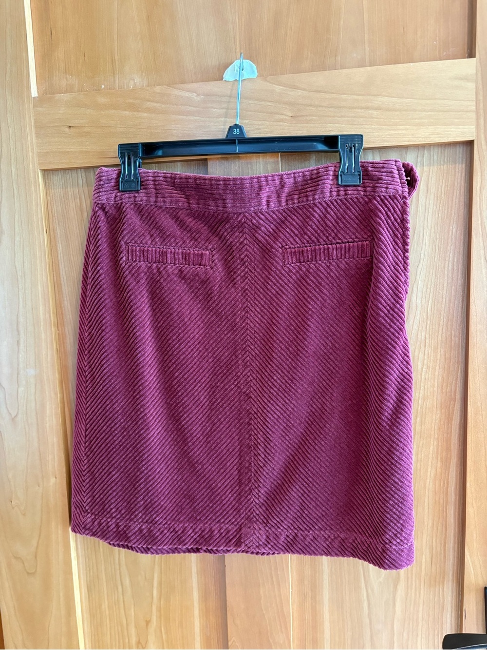 Burgundy Corduroy Mini Skirt